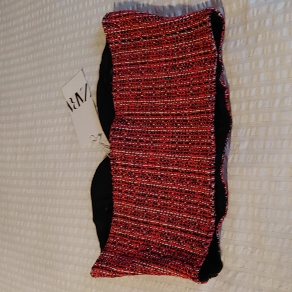 NWT Zara Tweed Bandeau/Crop Top - Picture 4 of 10